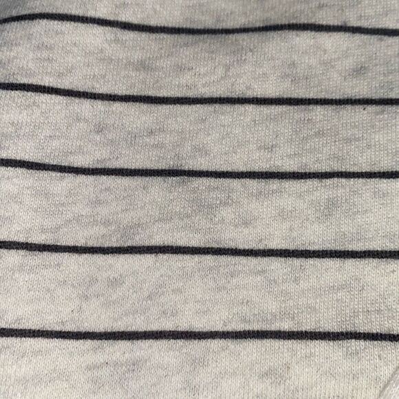 Howe No 65 Striped Crew Sweatshirt Cotton Side Zip‎ Cream Grey M Unisex - Picture 13 of 16